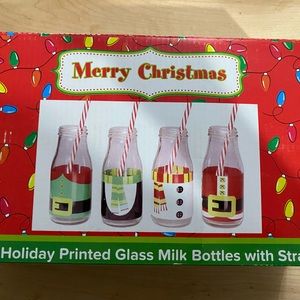 Merry Christmas milk bottles